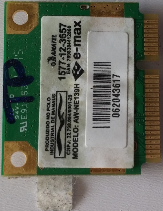 PLACA WIRILEES AZUREWAVE AW-NE139H
